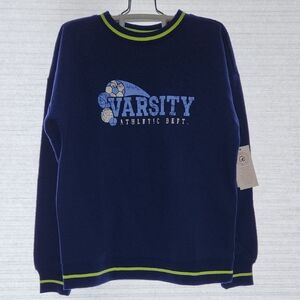 Ideology Varsity Athletic Dept. Navy Crewneck Sweatshirt NWT size Small